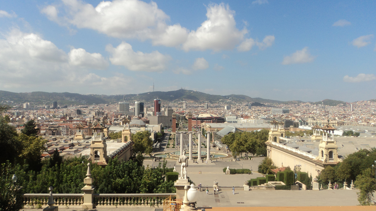 Vista di Barcellona dal Montjuic