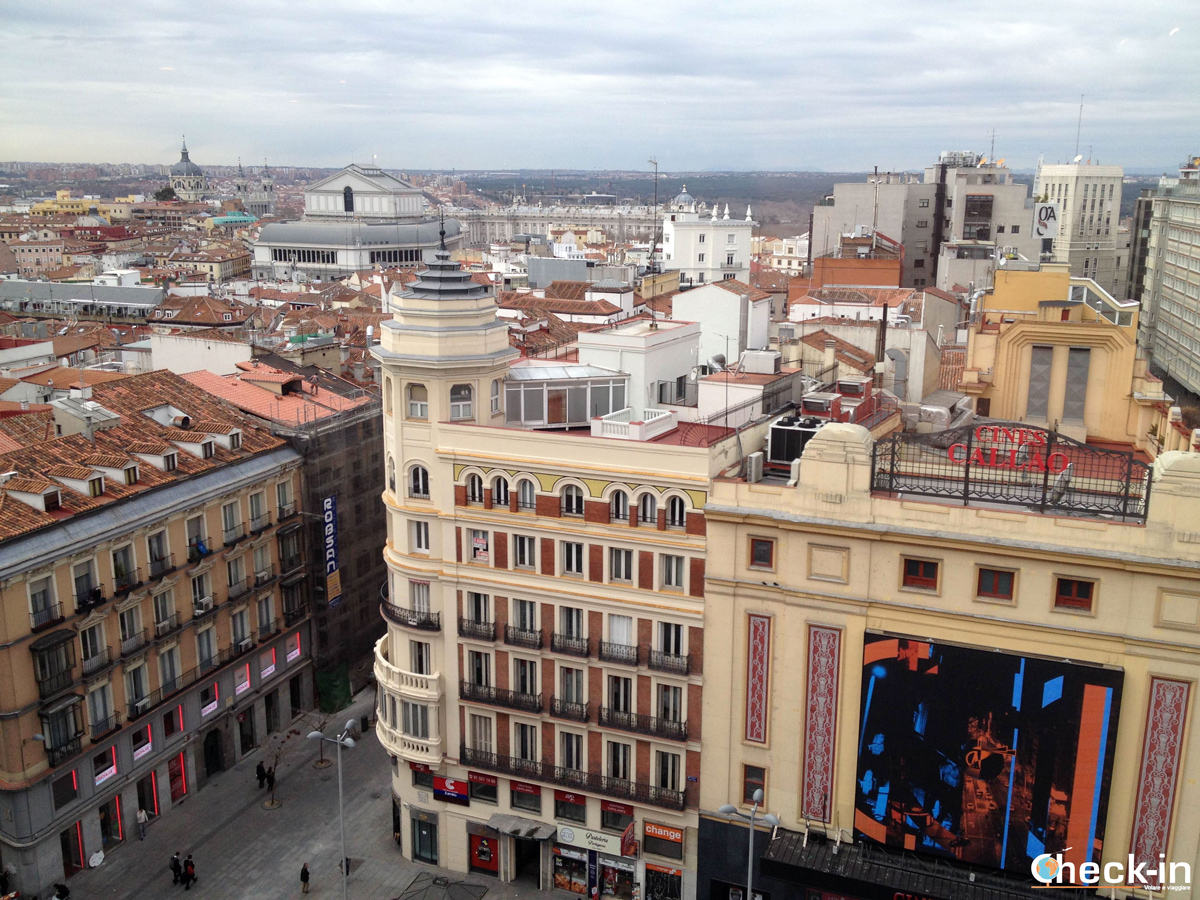 Vista panoramica su Madrid da Callao - Spagna centrale