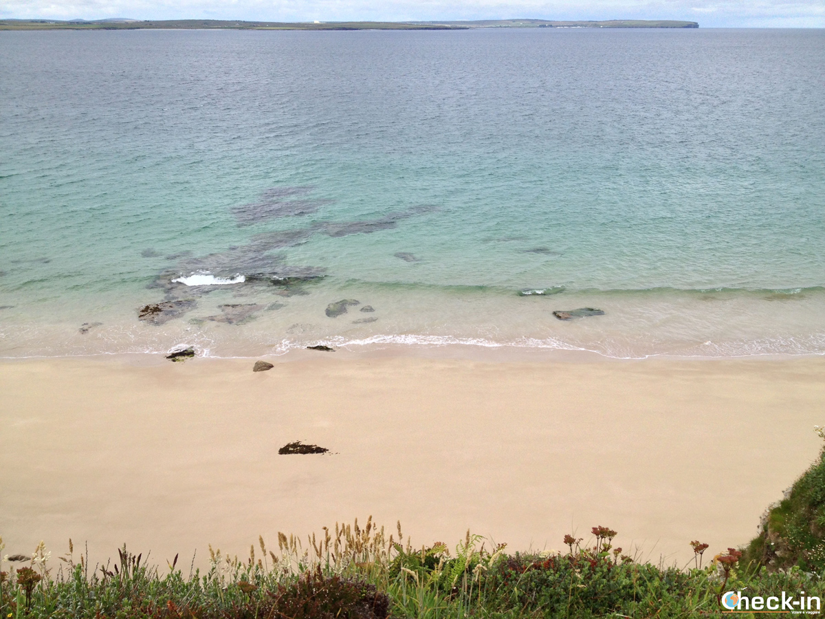 Caithness: primo piano di Peedie Sands - Spiagge più belle della Scozia