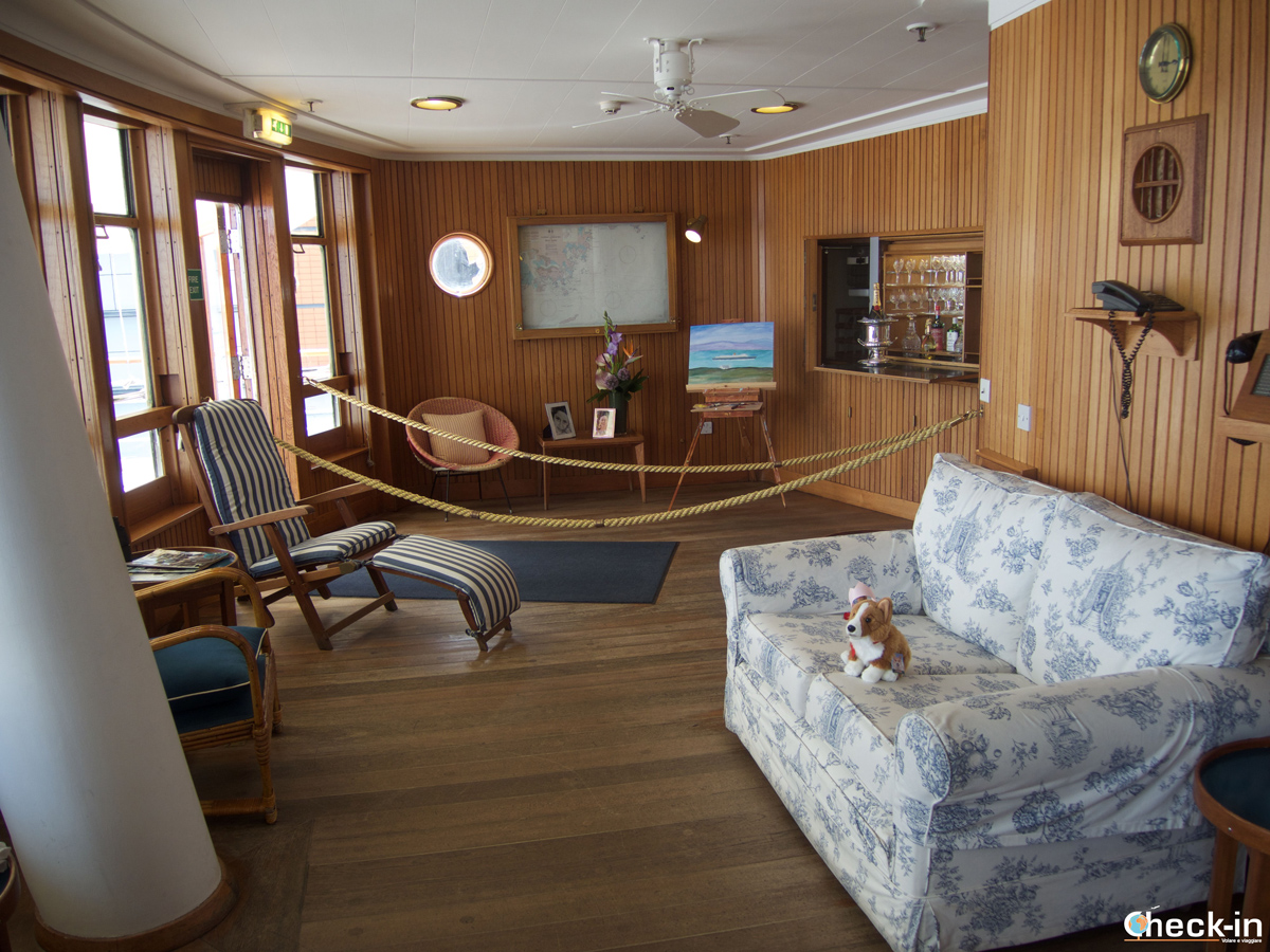 Lo spazio "relax" dei Reali inglesi a bordo del Royal Yacht Britannia a Edimburgo