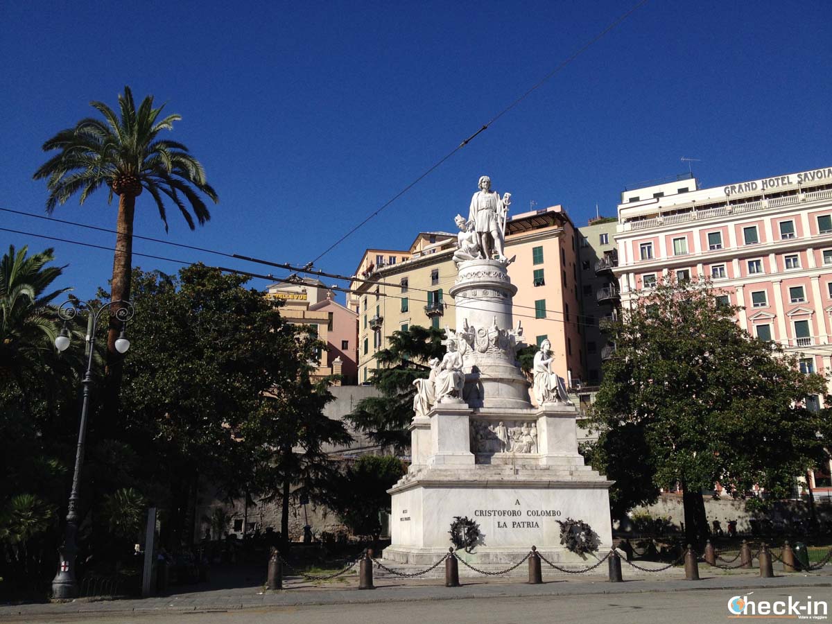 Cosa vedere nel centro storico di Genova: il monumento a Cristoforo Colombo