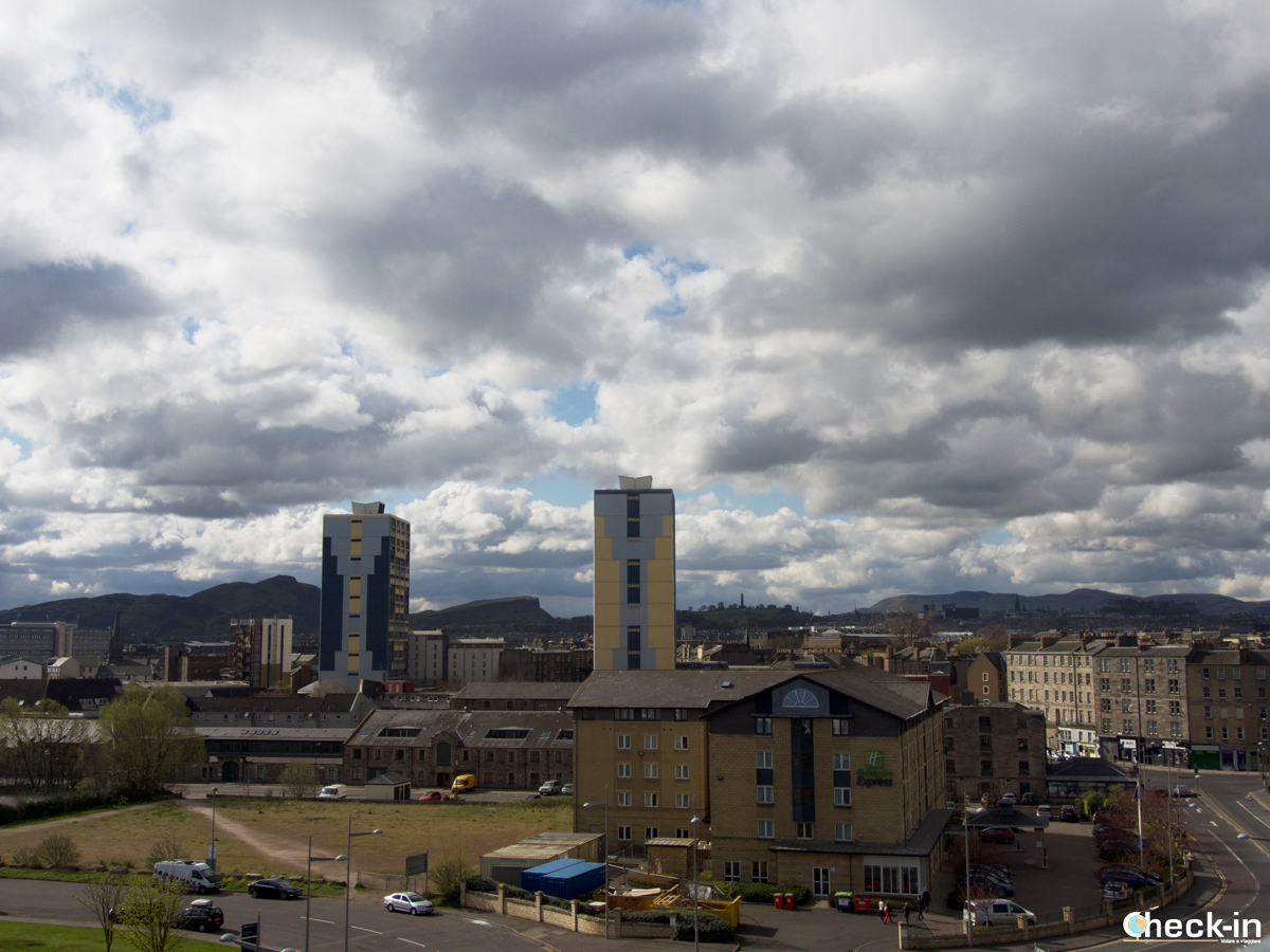 Visit Edinburgh and its panoramic viewpoints: the Ocean Terminal Car Park in Leith