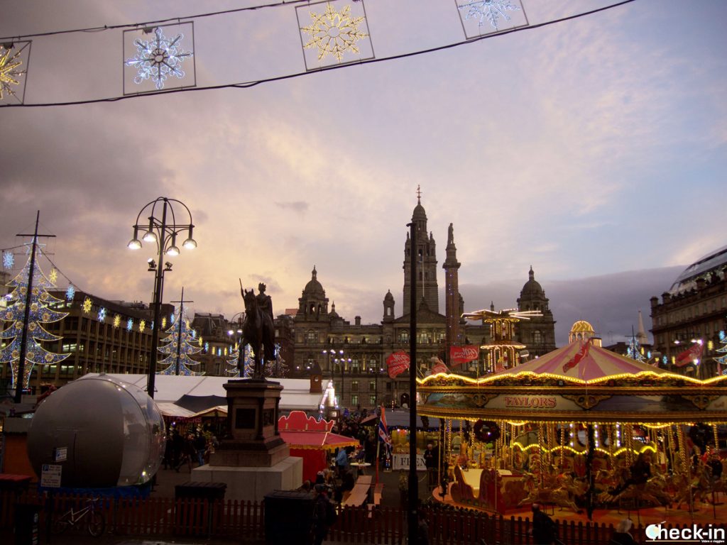 Scozia, i mercatini di Natale a Glasgow in George Square