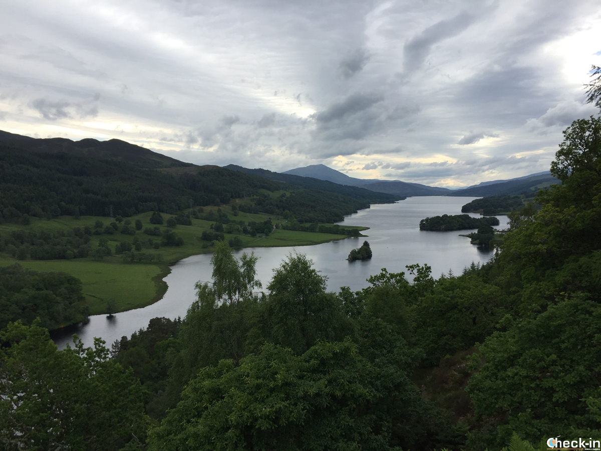 La Queen's View vicino a Pitlochry nel Perthshire - Punti panoramici più suggestivi delle Highlands in Scozia