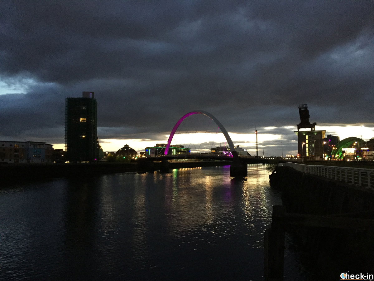 Glimpse of Clyde Art Bridge in Glasgow's West End - Places to see in Scotland