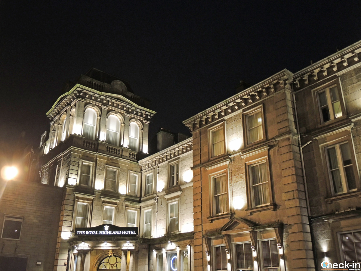 The Royal Highland Hotel in Inverness by night