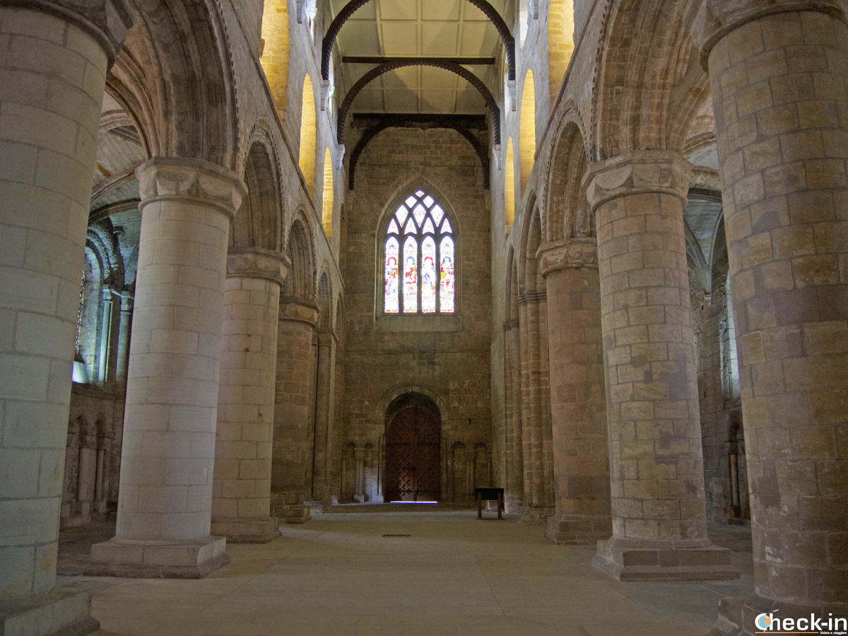 The great nave of Dunfermline Abbey, Scotland