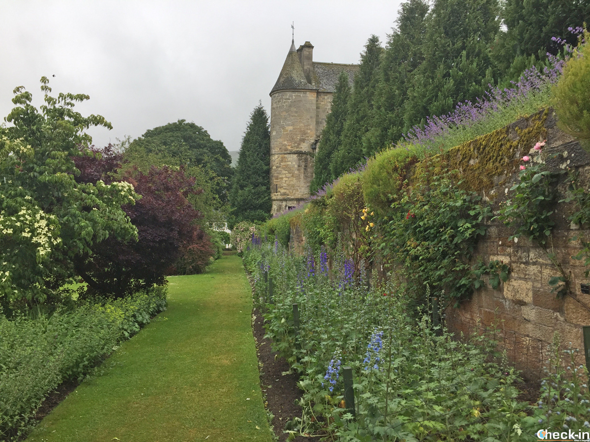 Tha gardens around Falkland Palace (Scotland)