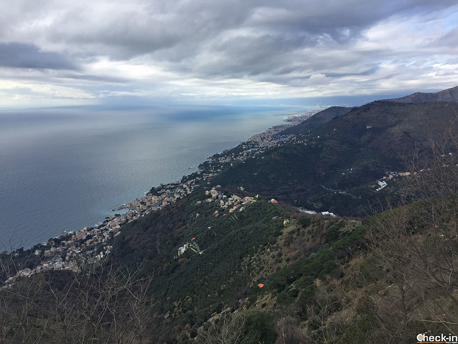 Golfo Paradiso dal Monte S. Croce a Bogliasco (Liguria)