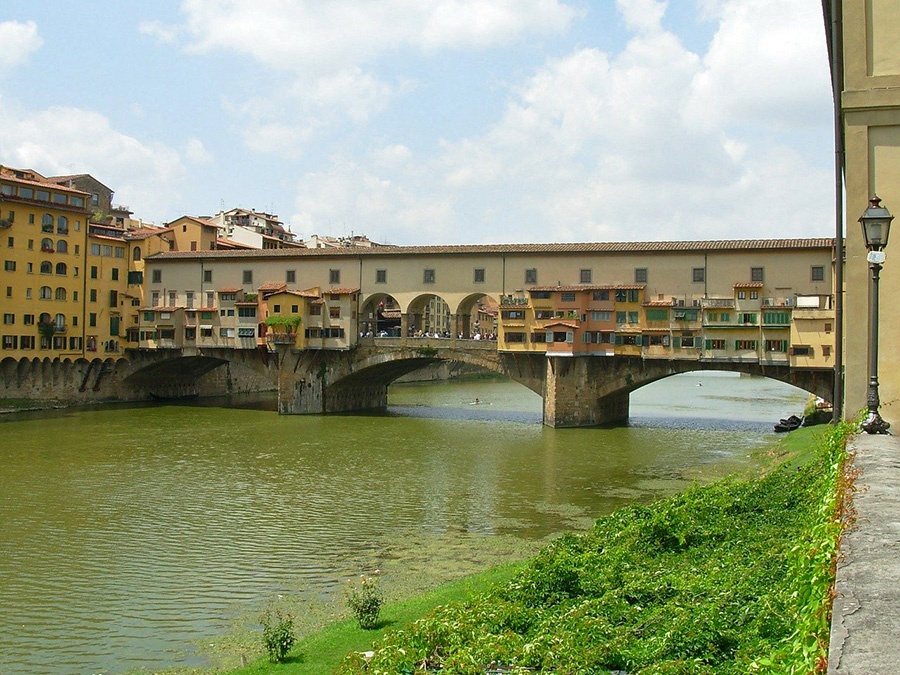 Ponte Vecchio sull'Arno a Firenze - Italia centrale