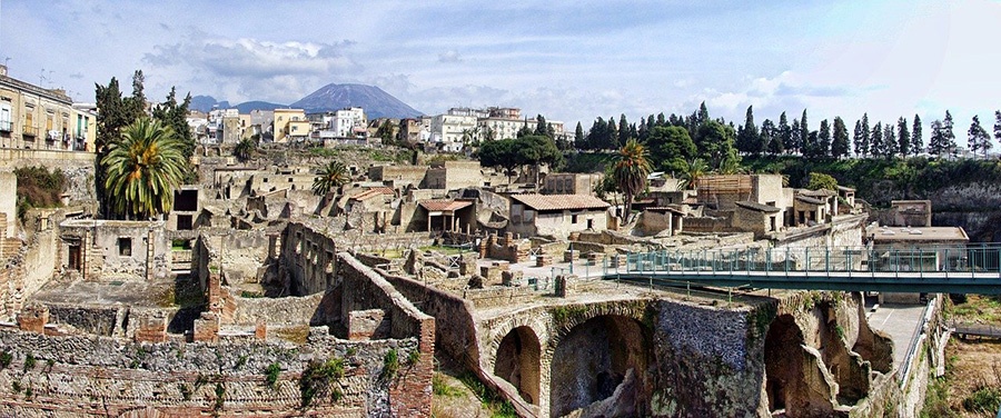 Scavi archeologici di Ercolano vicino a Napoli