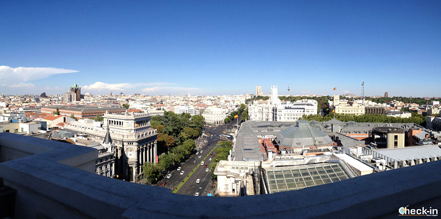 12 sitios para ver en Madrid: azotea del Círculo de Bellas Artes en calle de Alcalá