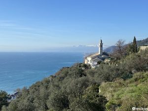Sentiero panoramico Chiesa Sant'Apollinare - Golfo Paradiso, provincia di Genova