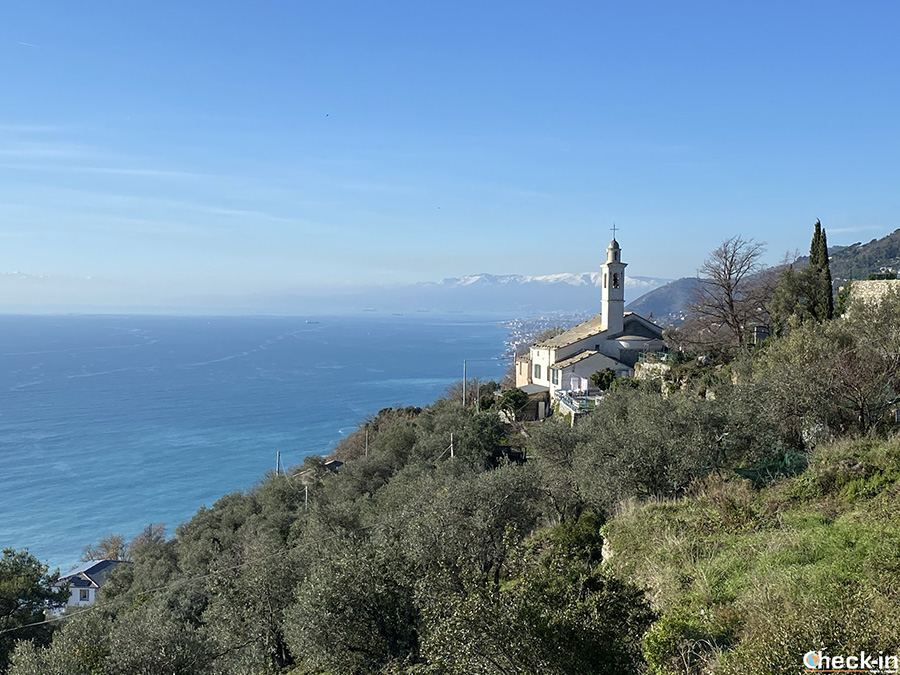 Sentiero panoramico Chiesa Sant'Apollinare - Golfo Paradiso, provincia di Genova