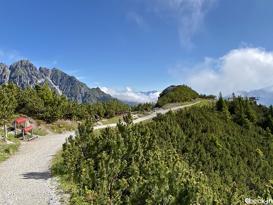 Punti panoramici del Tirolo: piattaforma Stubaiblick - Fulpmes, Stubaital