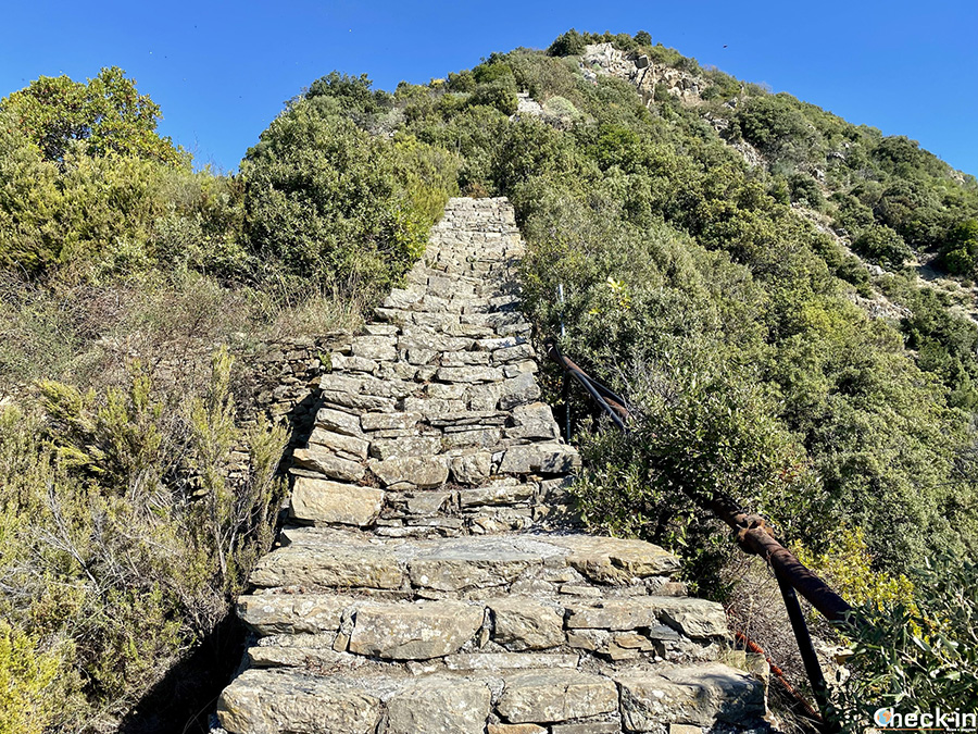 I 1.100 scalini di Monesteroli da fare prima in discesa e poi in salita lungo il sentiero 536 (ex 4B)