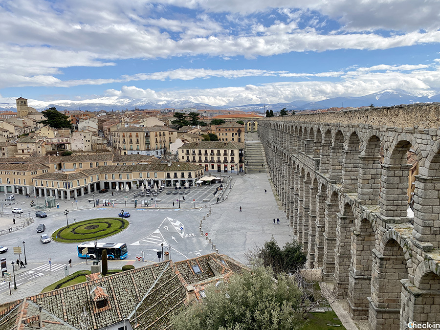 Belvedere sull'acquedotto romano di Segovia - Tour della Castiglia e León, Spagna centrale