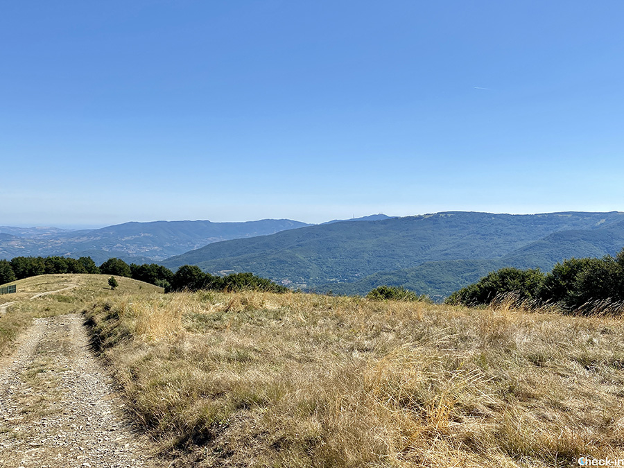 Panorama a 360° dal M.te Giarolo: vista sull'Appennino Ligure ed il monte Penice