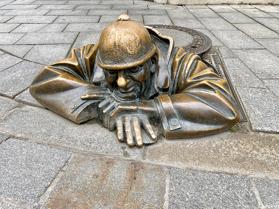 Dove vedere la statua Čumil in centro a Bratislava
