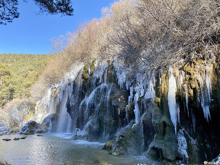 6 luoghi impedibili vicino a Cuenca (Spagna): cascate della sorgente del fiume Cuervo
