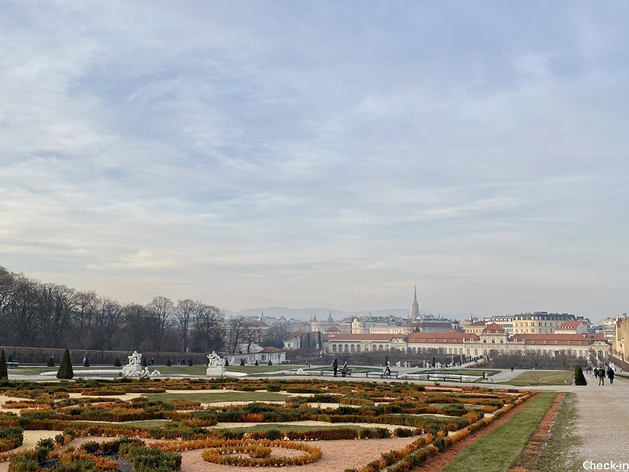 Luoghi panoramici in centro a Vienna: Giardini del Museo Belvedere