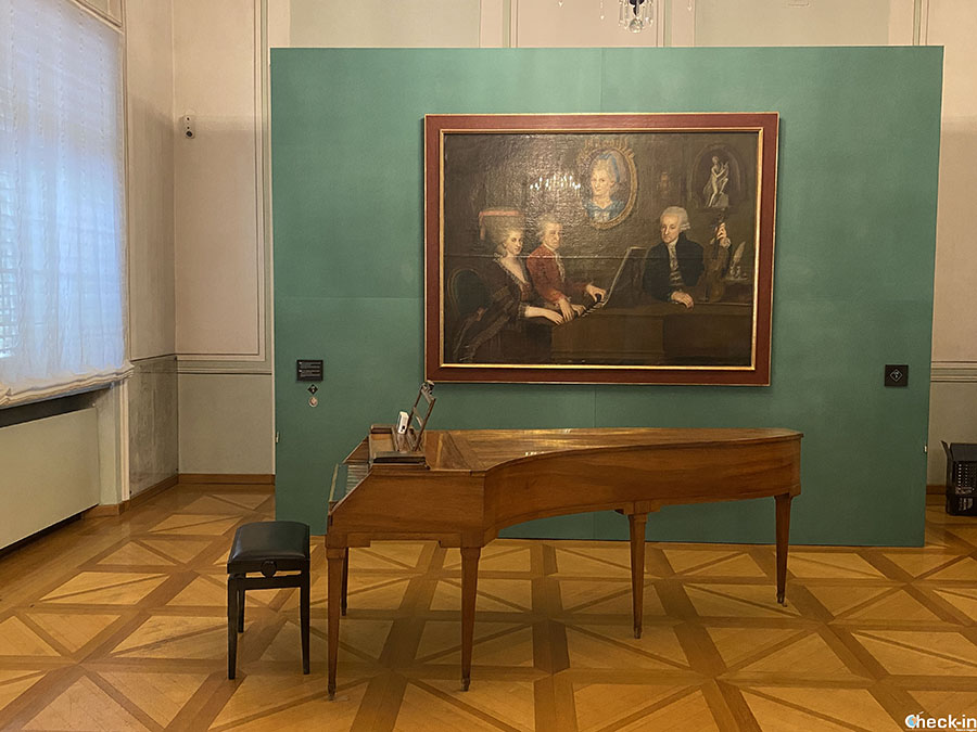 Pianoforte originale di Mozart nella sua Residenza Wohnhaus di Salisburgo