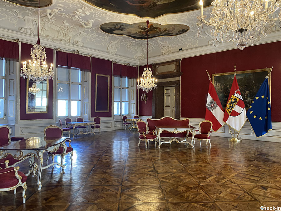 Sala delle Conferenze, dove Mozart si esibì presso la corte di Salisburgo