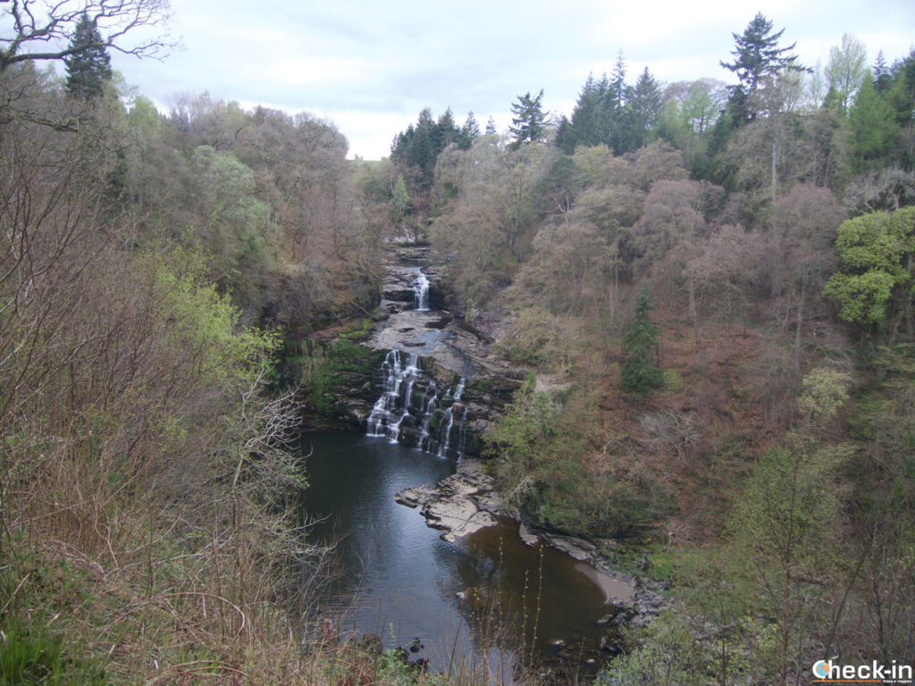 Falls of Clyde vicino a New Lanark. a sud di Glasgow (Scozia)