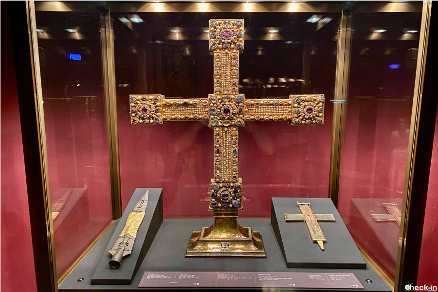 The Holy Lance and jewels of the Holy Roman Empire at the Vienna Imperial Treasury