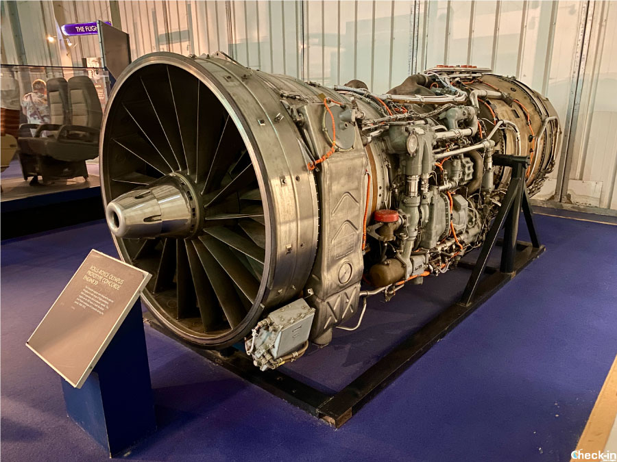 Uno dei motori della Rolls-Royce impiegati dal Concorde G-BOAA