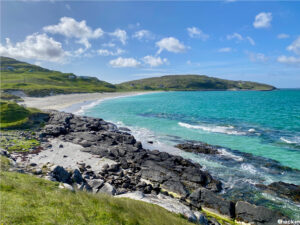 La Prince Charlie's Bay ad Eriskay, dove approdò Carlo Edoardo Stuart nel 1745